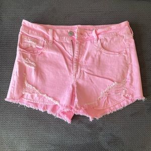 NWOT American Eagle Super Stretch X Shorts Color Pink Size 12